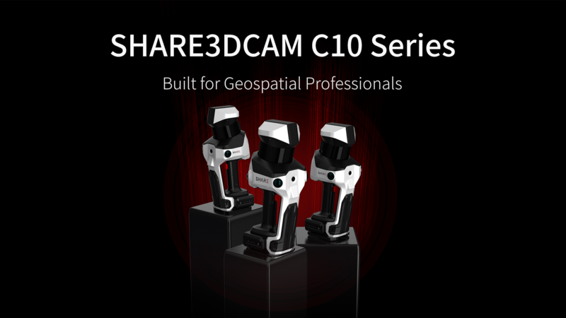 SHARE3DCAM C10 Series SLAM-based mobile LiDAR scanners for geospatial and reality-capture workflows.
